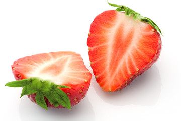 Cut strawberries