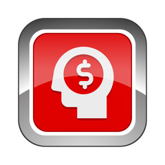 Obraz premium Chrome Square Button 