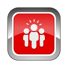 Chrome Square Button 