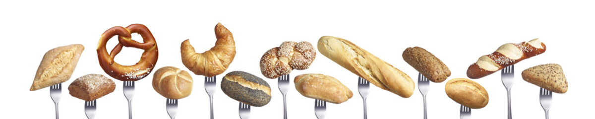 Reihe verschiedener Brote