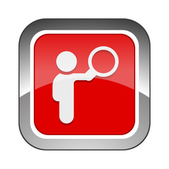 Chrome Square Button 