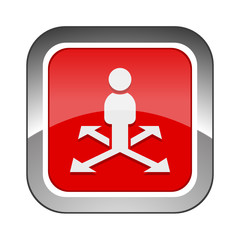 Chrome Square Button 