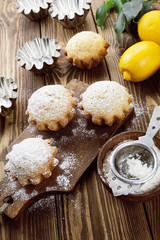 Homemade lemon cupcake