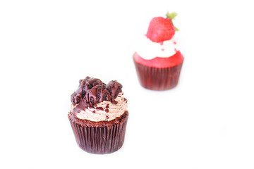 Chocolate cupcake - Stock Image