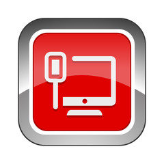 Chrome Square Button 