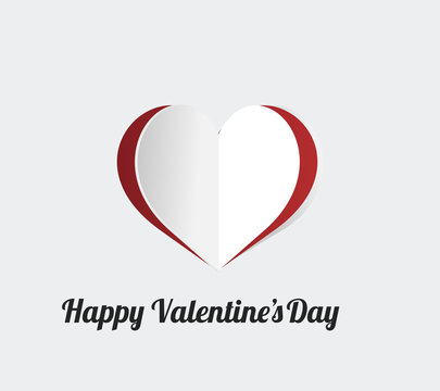 happy valentine illustration, heart over color background