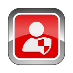 Chrome Square Button 