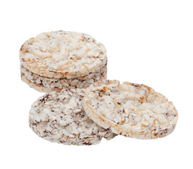 Rice cracker isolated on the white background