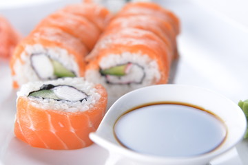 sushi with salmon