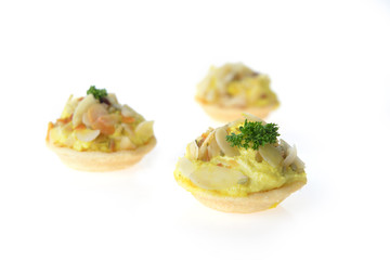tartlet with cream