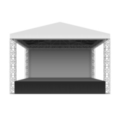 Outdoor concert stage, truss system - obrazy, fototapety, plakaty