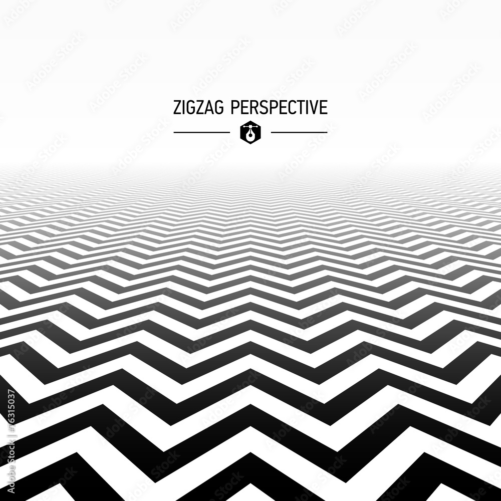 Poster zigzag pattern in perspective