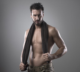 Fototapeta premium Cool bodybuilder posing