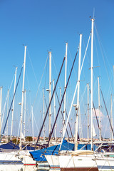 Fototapeta premium Port in the sunset