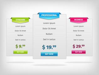 pricing hosting banner plans table
