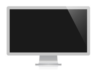 vector computer monitor isolated on white
