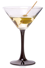 Martini glass and cocktail