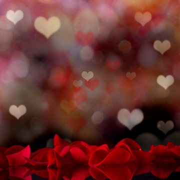 Red rose petal, Valentine's Day background.