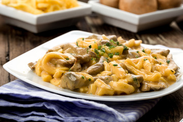 Spätzle mit Champignons