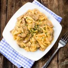 Spätzle mit Champignons