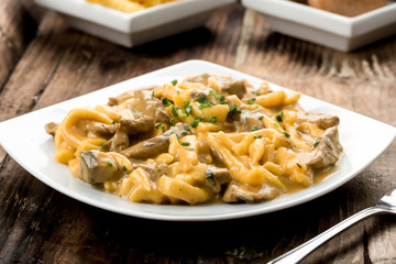 Spätzle mit Champignons