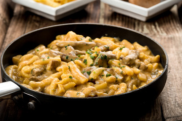 Spätzle mit Champignons
