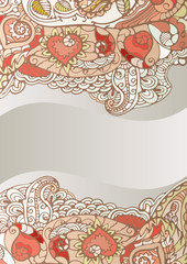 Texture with flowers and hearts.