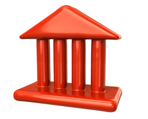 Orange courthouse icon