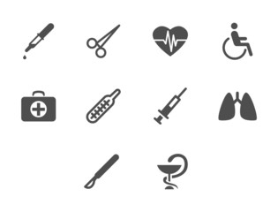 medical icons set