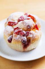 summer berry bread on plate