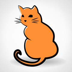 cat symbol - kitten vector illustration