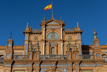 Central building main entrance in Seville, Spain