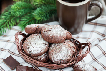 Chocolate crinkles cookies