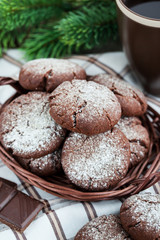 Chocolate crinkles cookies