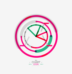 Line graph, chart icon