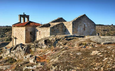 Acrylic prints Rudnes Church ruins in historical village of Castelo Mendo, Portugal