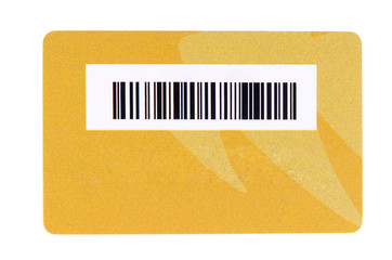 Plastic card isolated on white background