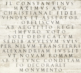 Latin inscription