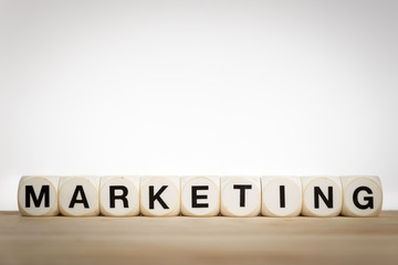 Marketing concept: the word Marketing spelled out