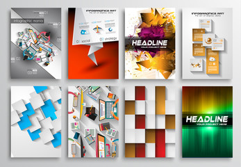 Set of Flyer Design, Infgraphics, Brochure Designs
