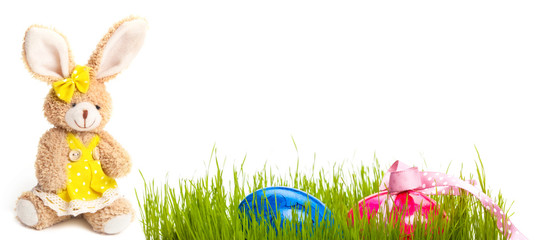 Osterhase, Osterwiese, Ostereier