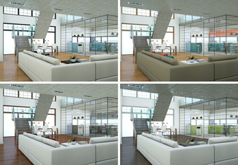 Fototapeta na wymiar modernes Loft Interieur Design