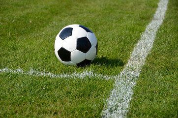 Soccer ball on the field