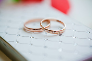 Fototapeta na wymiar gold wedding rings
