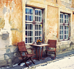 Fototapeta na wymiar Ancient square in old town Tallinn