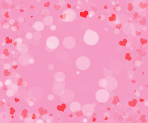 Soft Hearts for Valentines Day Background Design.