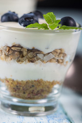 close view on pot with healthy summer snack