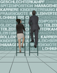 Karriereleiter der Geschlechter