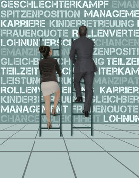 Karriereleiter der Geschlechter