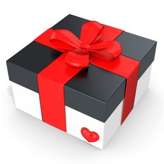 3d valentines day love letter with red heart